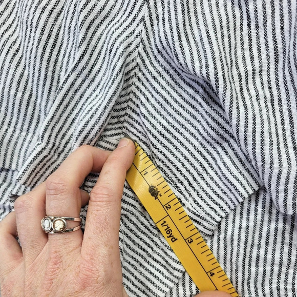 J Crew Striped Linen Pull On Shorts with Drawstring - Picture 7 of 12